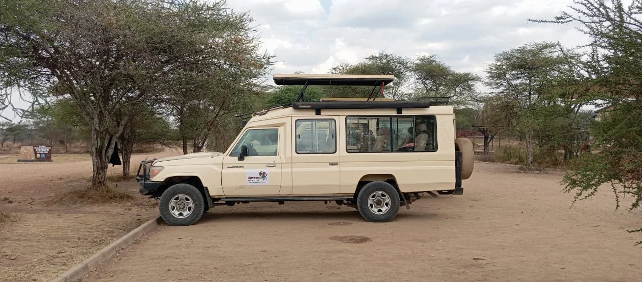 Blessed Africa Tours Safari vehicle with pop-up roof