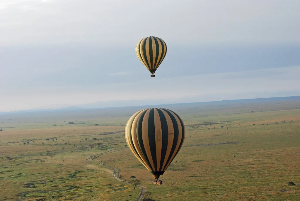 Hot-air balloon safari in the Serengeti
