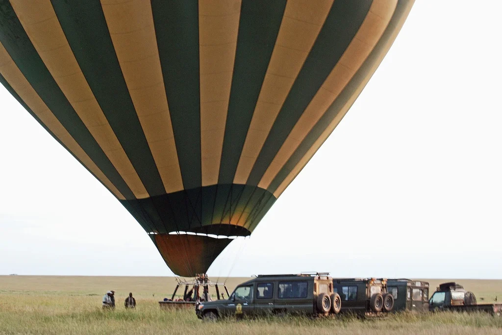 Hot-air balloon safari in the Serengeti