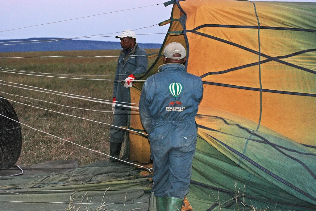 Hot-air balloon safari in the Serengeti